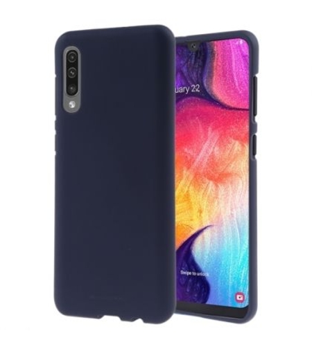 Луксозен гръб Mercury Goospery Soft Feeling за Samsung A505 Galaxy A50, Син