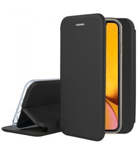 Луксозен кожен калъф Vennus Soft Book Prestige за IPhone XR, Черен