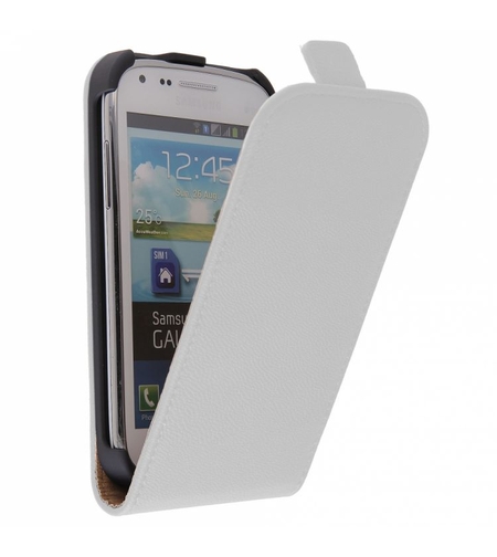 Кожен Flip калъф за Samsung Galaxy i8262 Core Duos ПОДАРЪК ПРОТЕКТОР ЗА ДИСПЛЕЙ
