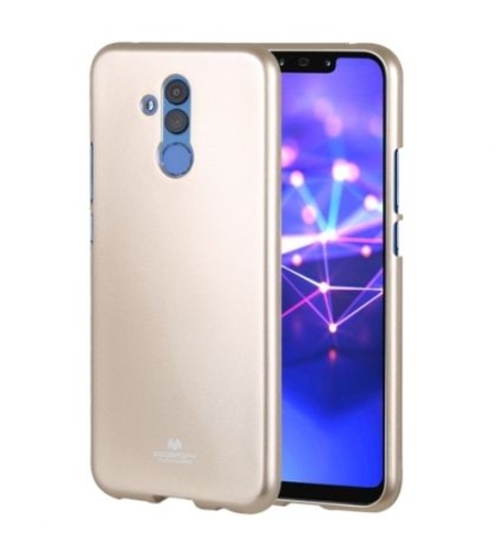 Луксозен силиконов гръб i-Jelly Metal Mercury за Huawei Mate 20 Lite, Златен