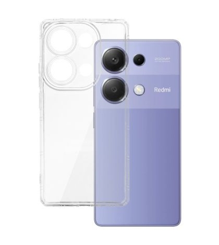 Силиконов кейс Armor Anti Shock за Xiaomi Redmi Note 13 4G, Защита около камерите, Прозрачен