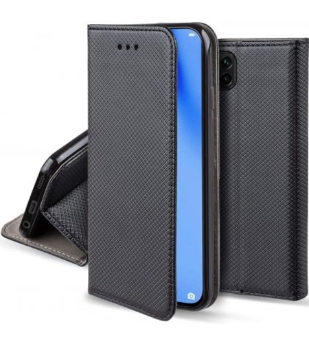 Кожен калъф Flip Book Smart за Huawei P40 Lite, Черен
