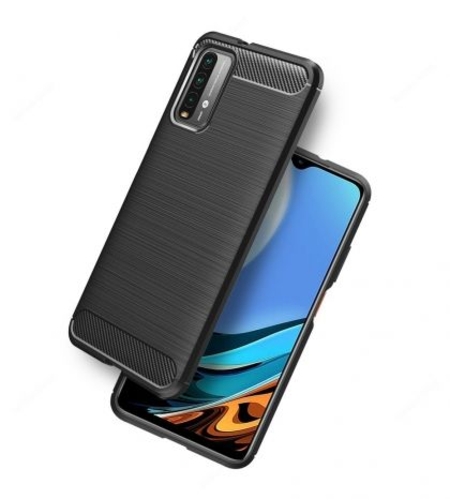 Anti Shock гръб Carbon за Xiaomi Redmi 9T/Poco M3, Черен