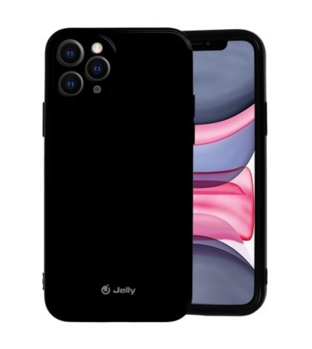 Силиконов кейс Jelly за IPhone 11 Pro, със силиконова защита около камерите, Черен