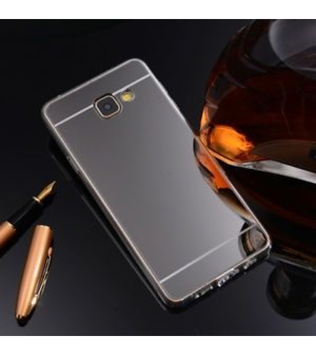 Луксозен силиконов гръб Mirror с огледален ефект в сиво за Samsung A520 Galaxy A5 (2017)