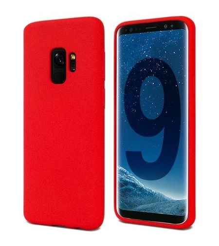 Луксозен гръб Mercury Goospery Soft Feeling за Samsung Galaxy S9, Червен