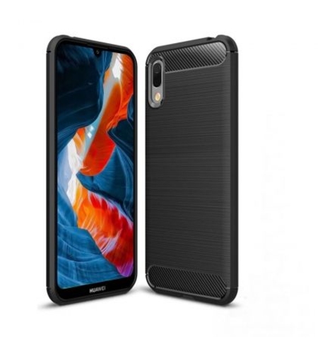 Anti Shock гръб Carbon за Huawei Y6 2019, Черен