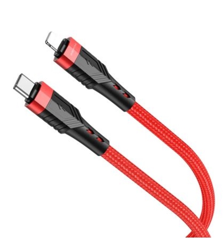 Кабел Borofone, BU35 Influence, Type C-Lightning, PD20W,Бързозареждащ, 1,2m., Червен
