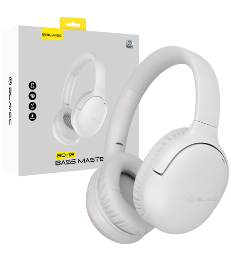 Слушалки Blavec, Headphones Bluetooth BO12 Bass Master, (BO12-B), Бели