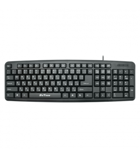 Клавиатура DeTech DE6082UC, USB, Кирилизирана, Черна