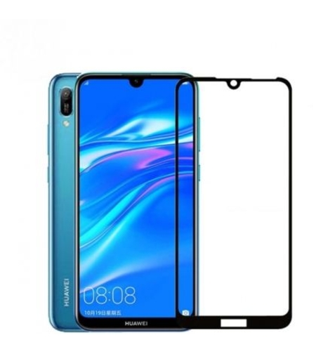 5D Premium Class Стъклен протектор Full Glue Cover Huawei Y6 2019, Черен