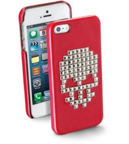 Луксозен кожен гръб с капси за IPhone 5S\SE