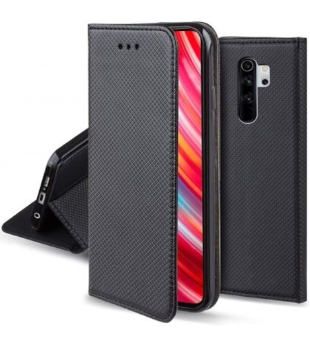 Кожен калъф Flip Book Smart за Xiaomi Redmi Note 8 Pro, Черен