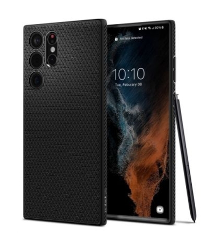 Кейс Spigen, Liquid Air, за Samsung Galaxy S22 Ultra (ACS03915), Черен