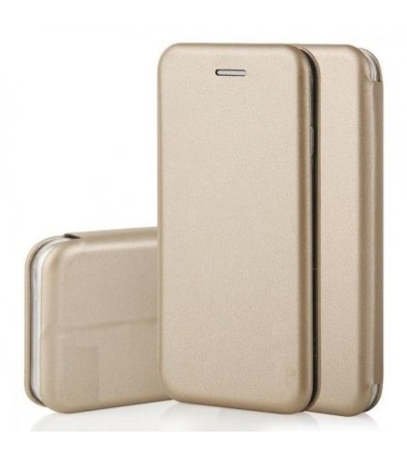 Луксозен кожен калъф Vennus Soft Book Prestige за Samsung G965 Galaxy S9 Plus, Златен