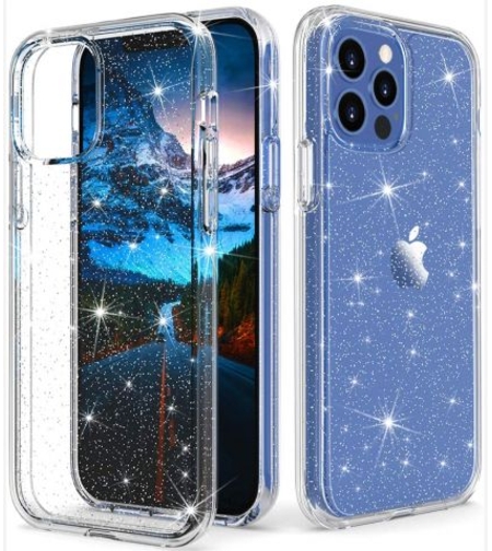 Силиконов блестящ гръб Lily Crystal Glitter за IPhone 13 Pro Max, Прозрачен