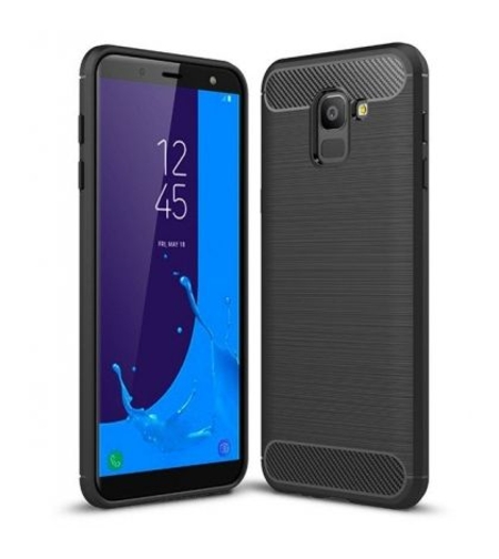 Anti Shock гръб Carbon за Samsung J600 Galaxy J6 2018, Черен