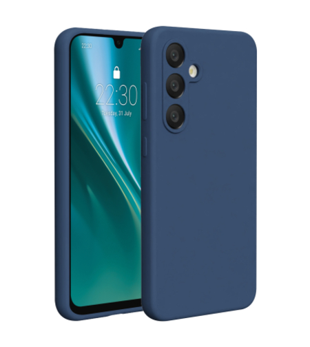 Кейс Silicone Lite за Samsung Galaxy A56 5G, Защита около камерата, Син