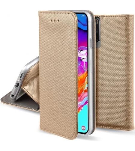 Калъф Flip Book Smart за Samsung A705 Galaxy A70, Златен