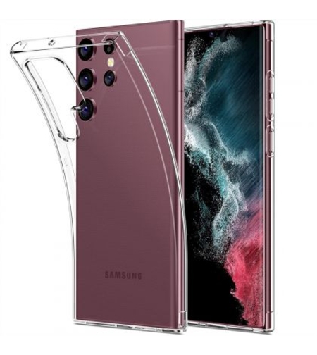 Ултра тънък силиконов гръб за Samsung Galaxy S22 Ultra, Прозрачен