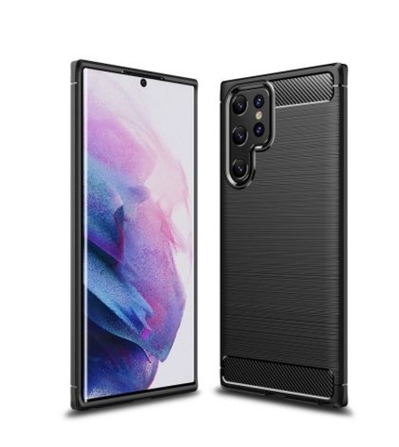 Anti Shock гръб Carbon за Samsung Galaxy S22 Ultra, Черен