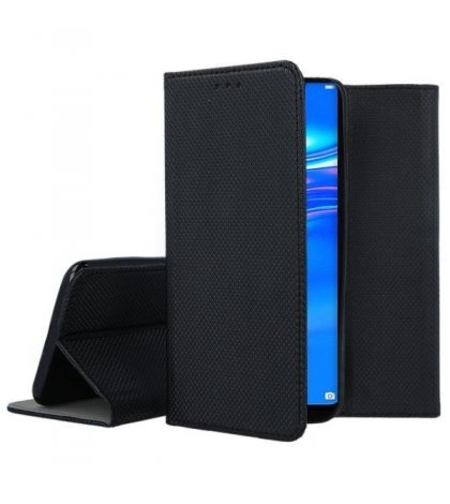 Кожен калъф Flip Book Smart за Huawei Y7 2019, Черен