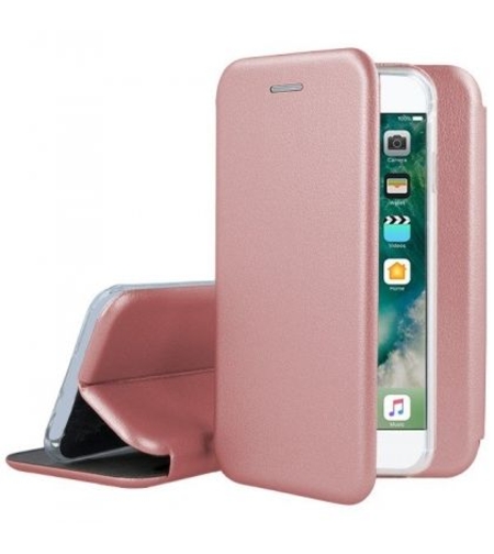 Луксозен кожен калъф Vennus Elegance Book за IPhone 7/8/SE 2020, Розов