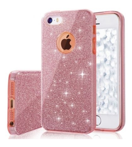 Силиконов гръб Emily Shining за IPhone 5/5S/SE, Розов