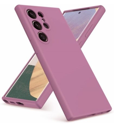 Кейс Silicone Lite за Samsung Galaxy S25 Ultra, Защита около камерата, Лавандула