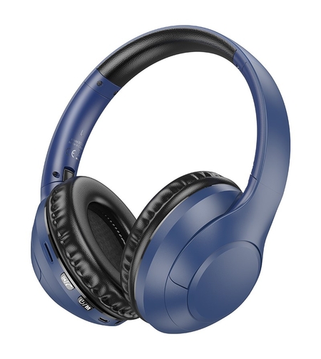 Слушалки Borofone, Headphones Bluetooth BO23, Strong Bass, Сини