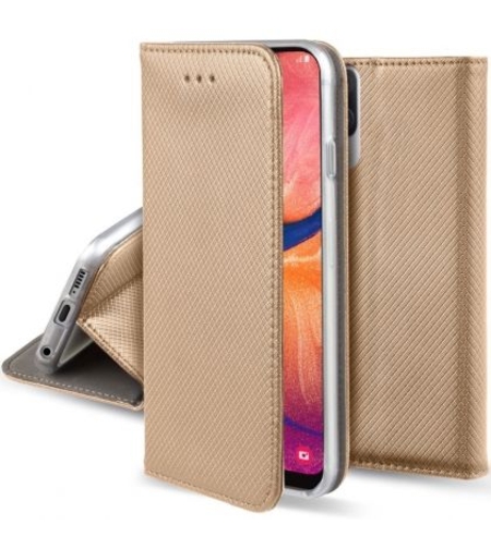 Кожен калъф Flip Book Smart за Samsung А505 Galaxy А50, Златен
