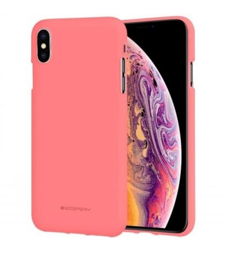Луксозен гръб Mercury Goospery Soft Feeling за IPhone X/XS, Розов