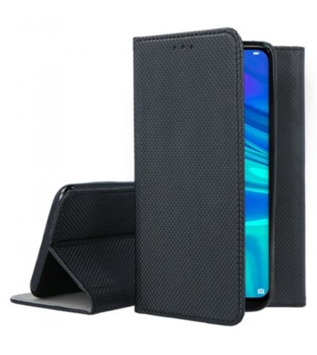 Кожен калъф Flip Book Smart за Huawei P Smart 2019, Черен