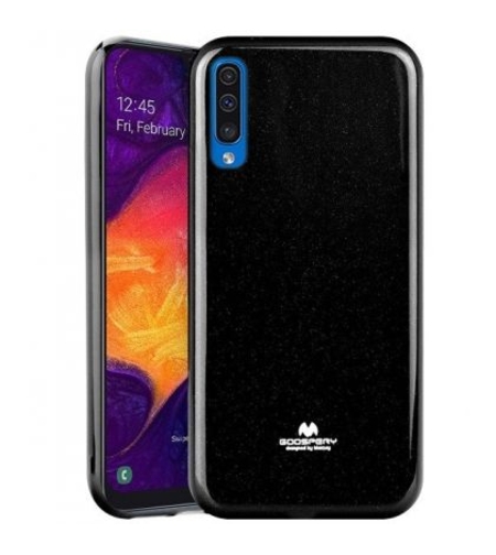 Луксозен гръб Jelly Mercury Goospery за Samsung A505 Galaxy A50, Черен
