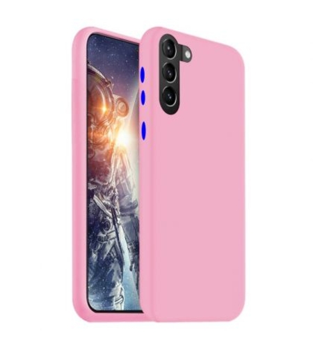 Силиконов матиран гръб SoftSolid за Samsung Galaxy S21, Бледо розов