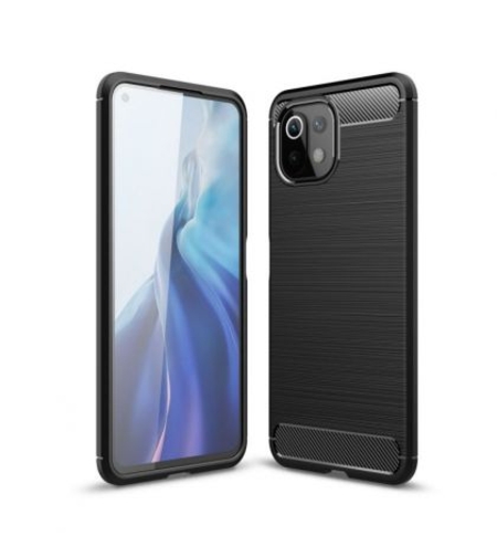 Anti Shock гръб Carbon за Xiaomi Mi 11 Lite 4G/5G, Черен