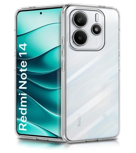 Силиконов кейс Armor Anti Shock за Xiaomi Redmi Note 14 5G, Защита около камерите, Прозрачен