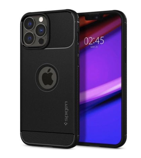 Кейс Spigen, Rugged Armor, за Iphone 13 Pro Max (ACS03200), Черен Matt