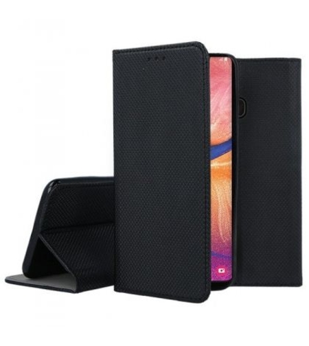 Кожен калъф Flip Book Smart за Samsung A202 Galaxy A20e, Черен