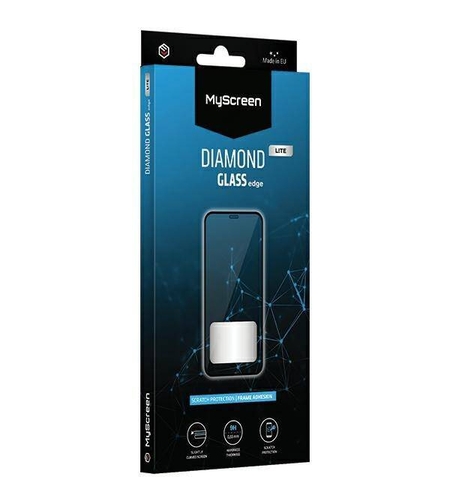 Стъклен протектор MyScreen за IPhone 17/17 Pro Lite Diamond Glass Edge Full Glue Cover, Черен