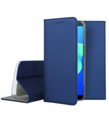 Кожен калъф Flip Book Smart за Huawei Y5 2018, Син