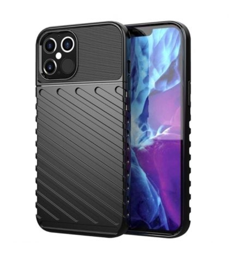Противоударен кейс Thunder за IPhone 12/12 Pro, Черен