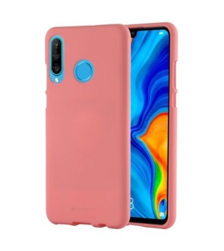 Луксозен гръб Mercury Goospery Soft Feeling за Huawei P30 Lite, Розов
