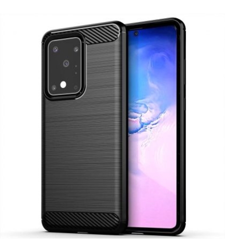 Anti Shock гръб Carbon за Samsung Galaxy S20 Ultra, Черен