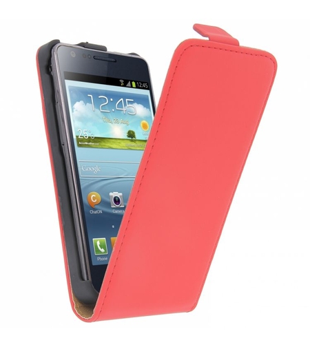 Кожен Flip калъф за Samsung Galaxy i9100 SII С БЕЗПЛАТЕН ПРОТЕКТОР ЗА ДИСПЛЕЙ
