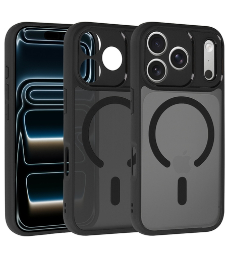 Кейс Magsafe Full Matte Mag за IPhone 17 Pro/18 Pro, Черен
