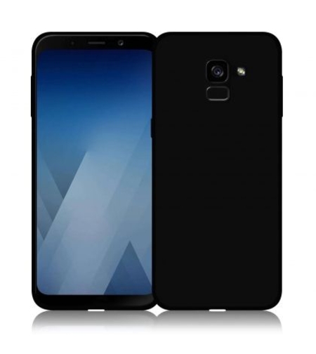 Силиконов гръб Matt Frosted за Samsung A530 Galaxy A5 (2018)/A8 (2018), Черен