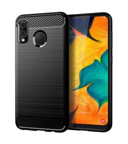 Anti Shock гръб Carbon за Samsung A202 Galaxy A20e, Черен