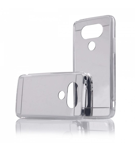 Луксозен силиконов калъф Mirror с огледален ефект в сребристо за LG G5