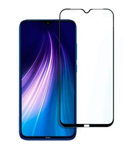 5D Premium Class стъклен протектор Full Glue Cover за Xiaomi Redmi Note 8, Черен